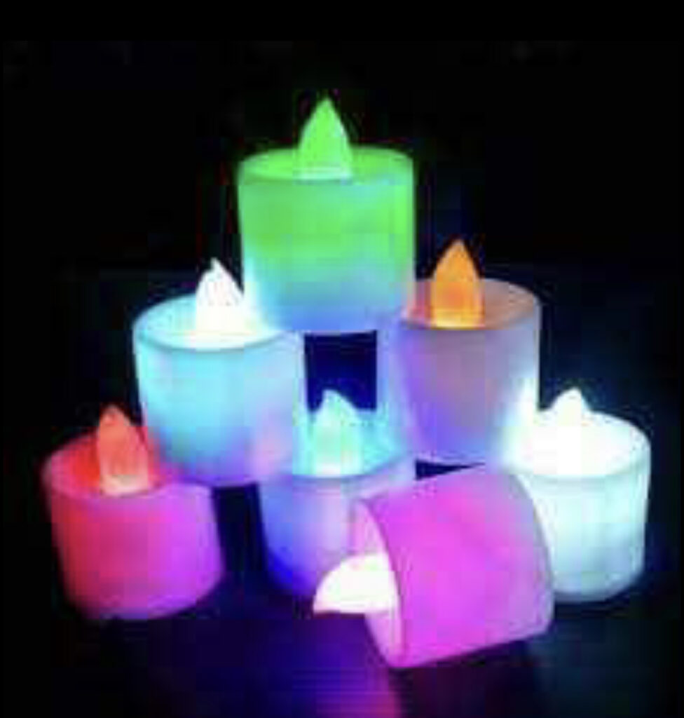 Caja Con Velas Led Lupita Guill N Bolsas