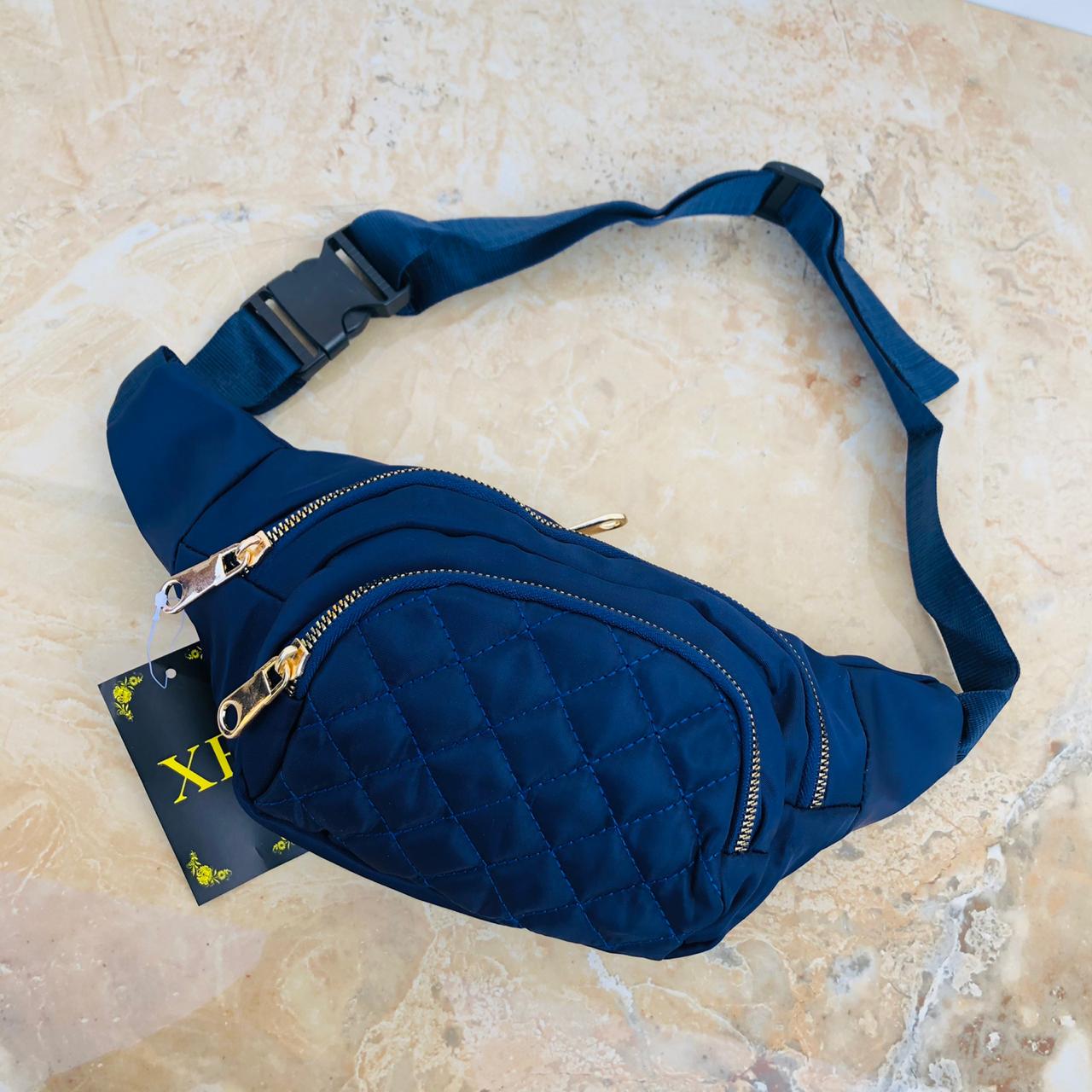 Cangurera Bolsa de pecho de moda Bolsa de cinturón con cremallera informal  Lona para regalo (Azul co Likrtyny Para Estrenar